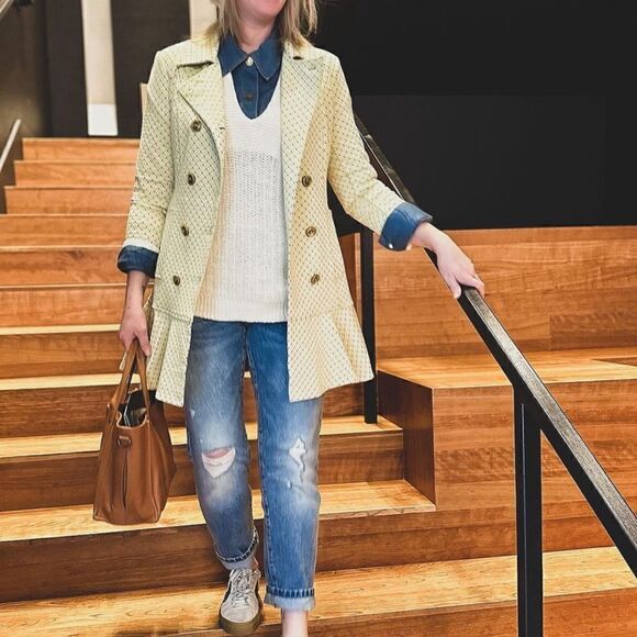 Cabi Hobnob Yellow (Daffodil) Topper/Coat/Jacket/Dress #6249 NWOT size Small. - Picture 3 of 11